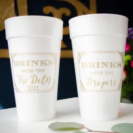Custom Frame Design Styrofoam Cups