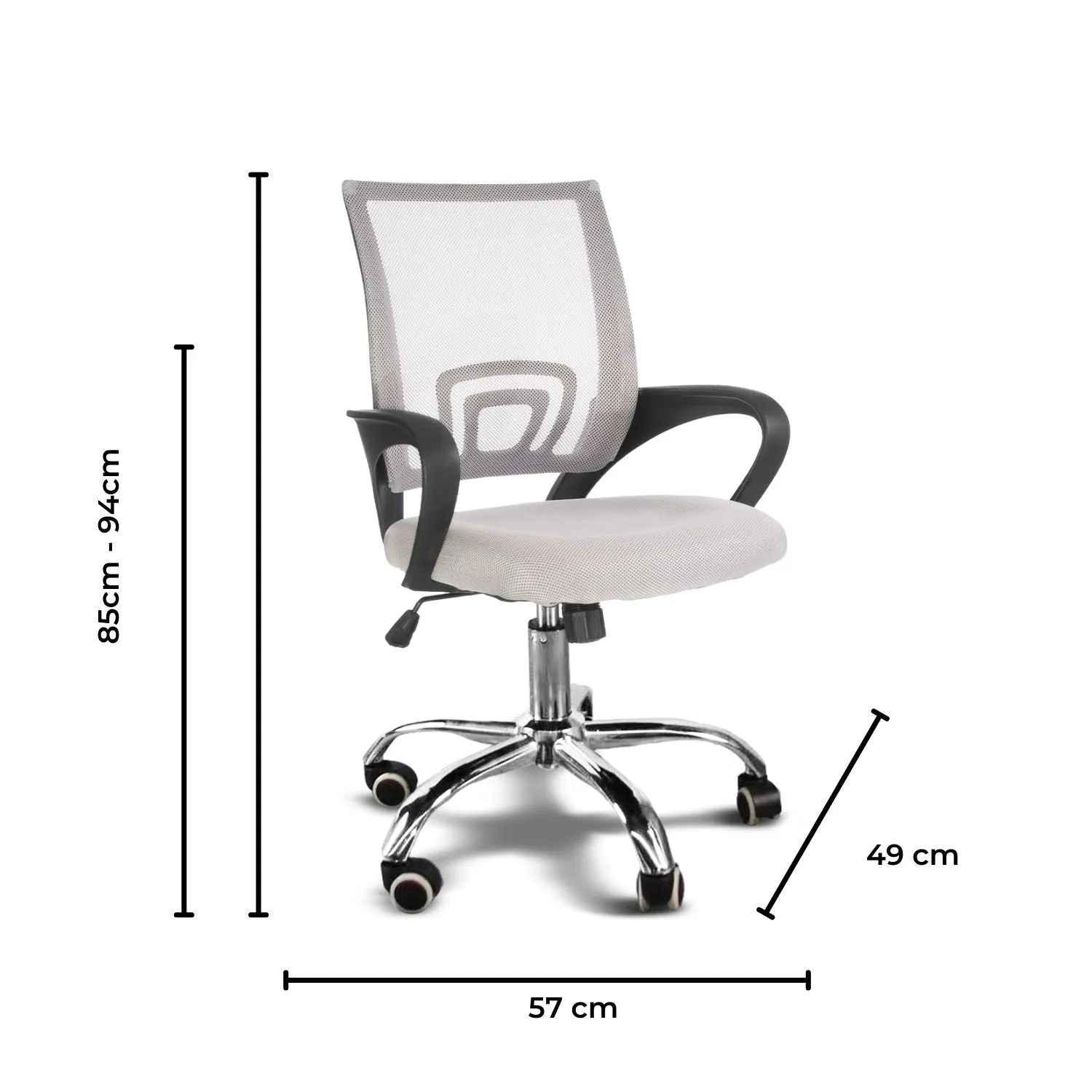 Ergonomic Mesh Office Chair with Lumbar Support, Adjustable, Grey | EKKIO
