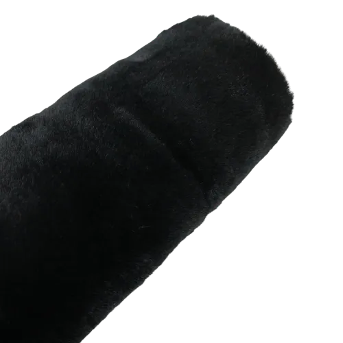 Faux Fur 60 x 40 Black Bathmat