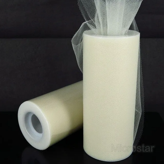 FENGRISE 15cm 25 Yards DIY Tulle Roll Spool Tutu Apparel Sewing Fabric Party Gift Crafts Wrap Wedding Decoration Accessory Cloth