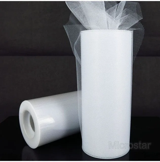 FENGRISE 15cm 25 Yards DIY Tulle Roll Spool Tutu Apparel Sewing Fabric Party Gift Crafts Wrap Wedding Decoration Accessory Cloth
