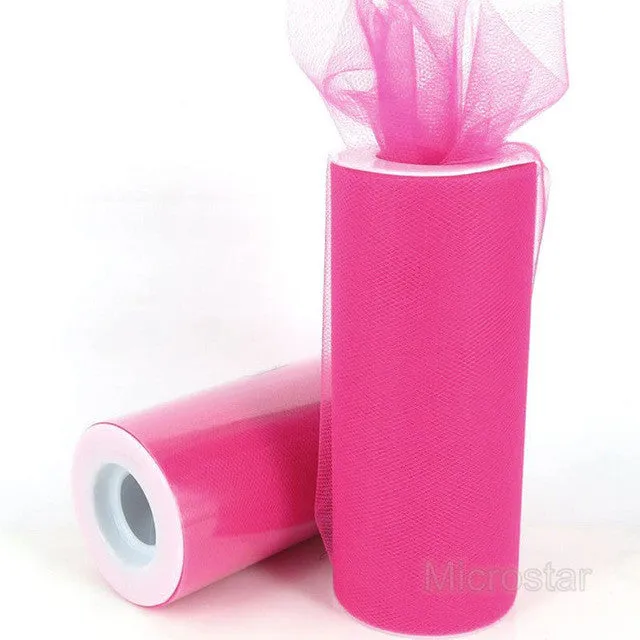 FENGRISE 15cm 25 Yards DIY Tulle Roll Spool Tutu Apparel Sewing Fabric Party Gift Crafts Wrap Wedding Decoration Accessory Cloth