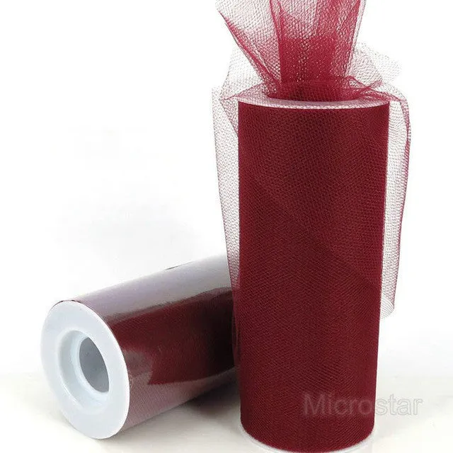 FENGRISE 15cm 25 Yards DIY Tulle Roll Spool Tutu Apparel Sewing Fabric Party Gift Crafts Wrap Wedding Decoration Accessory Cloth