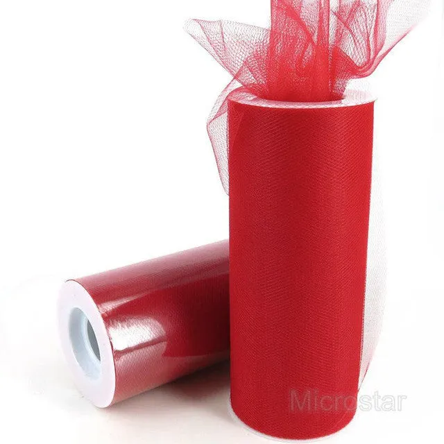 FENGRISE 15cm 25 Yards DIY Tulle Roll Spool Tutu Apparel Sewing Fabric Party Gift Crafts Wrap Wedding Decoration Accessory Cloth