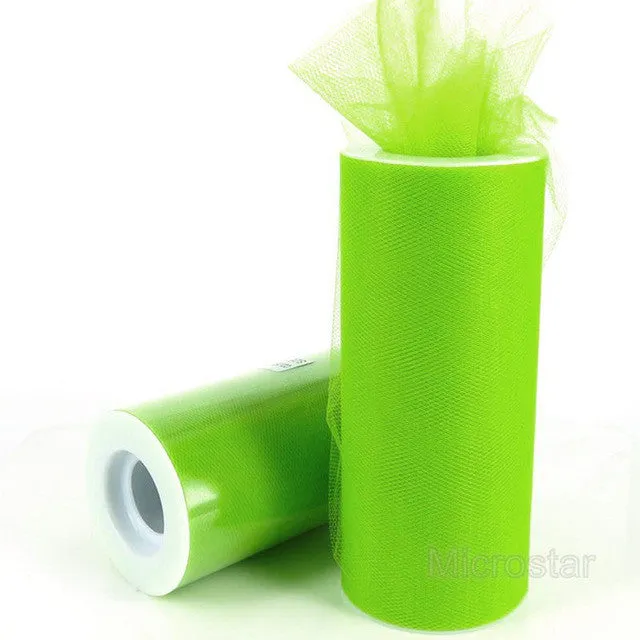 FENGRISE 15cm 25 Yards DIY Tulle Roll Spool Tutu Apparel Sewing Fabric Party Gift Crafts Wrap Wedding Decoration Accessory Cloth
