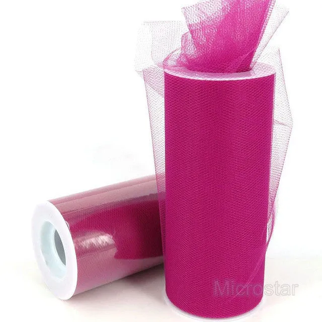 FENGRISE 15cm 25 Yards DIY Tulle Roll Spool Tutu Apparel Sewing Fabric Party Gift Crafts Wrap Wedding Decoration Accessory Cloth