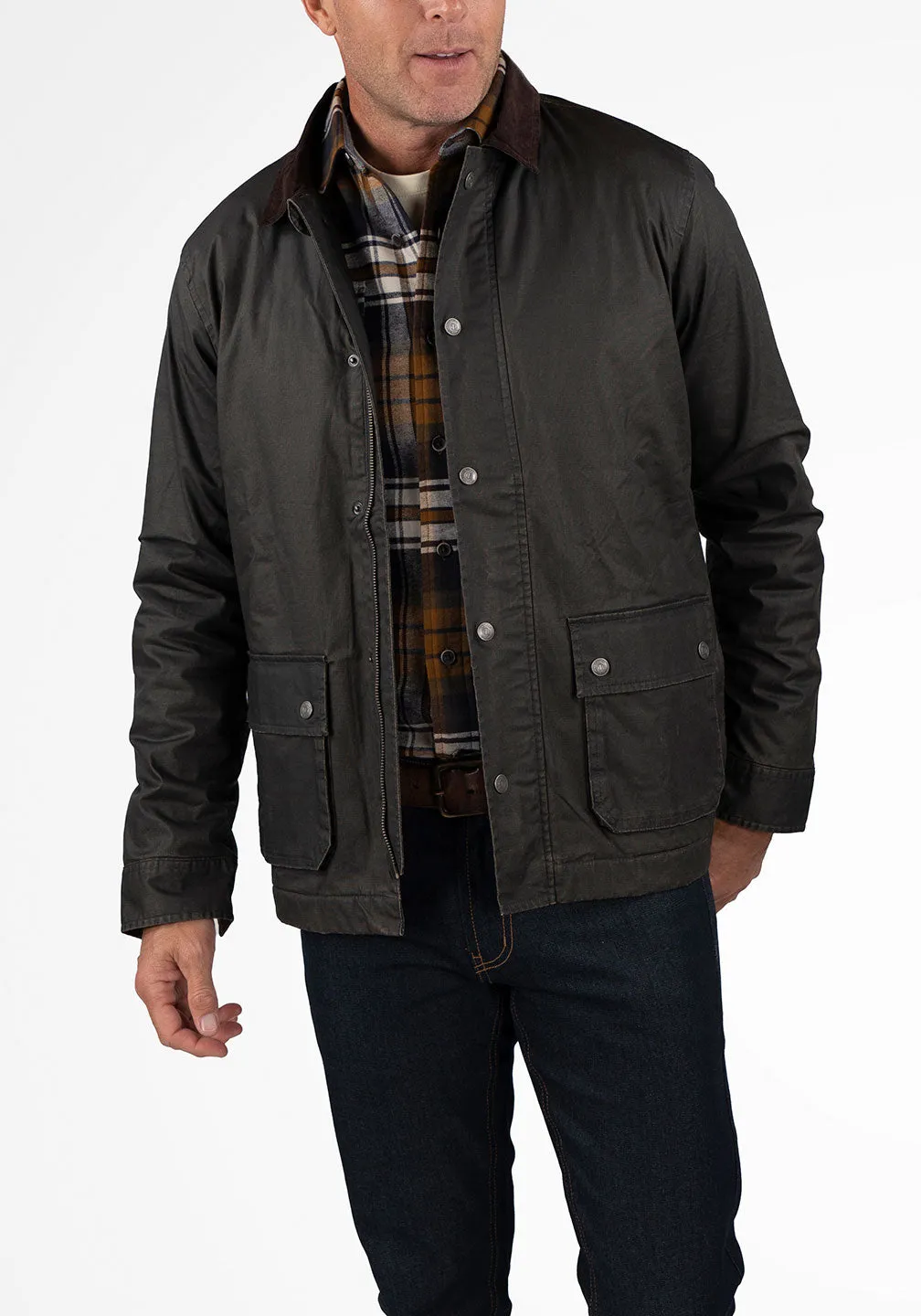Heritage Waxed Canvas Zipped Jacket
