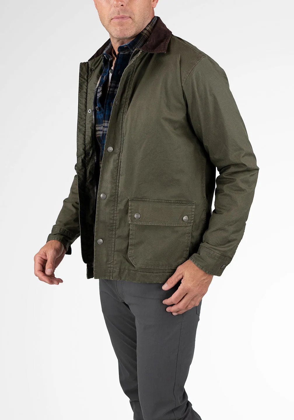 Heritage Waxed Canvas Zipped Jacket