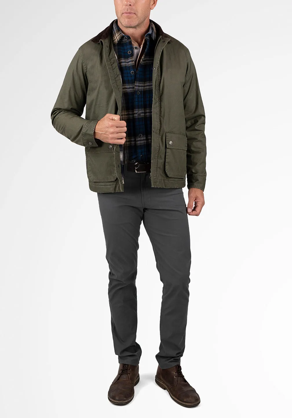 Heritage Waxed Canvas Zipped Jacket