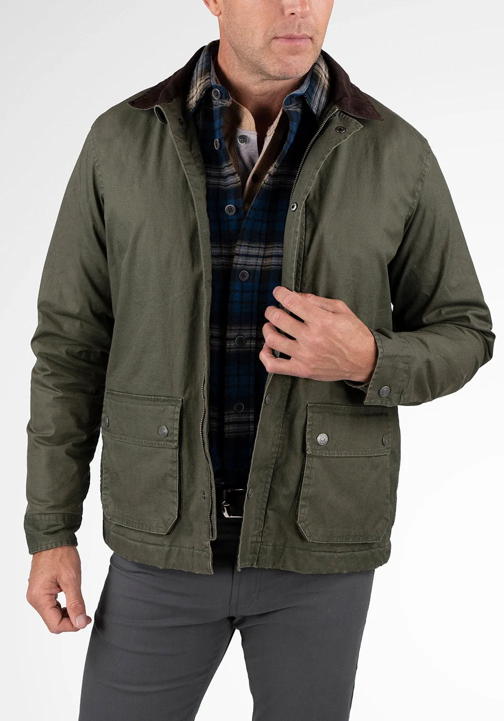 Heritage Waxed Canvas Zipped Jacket