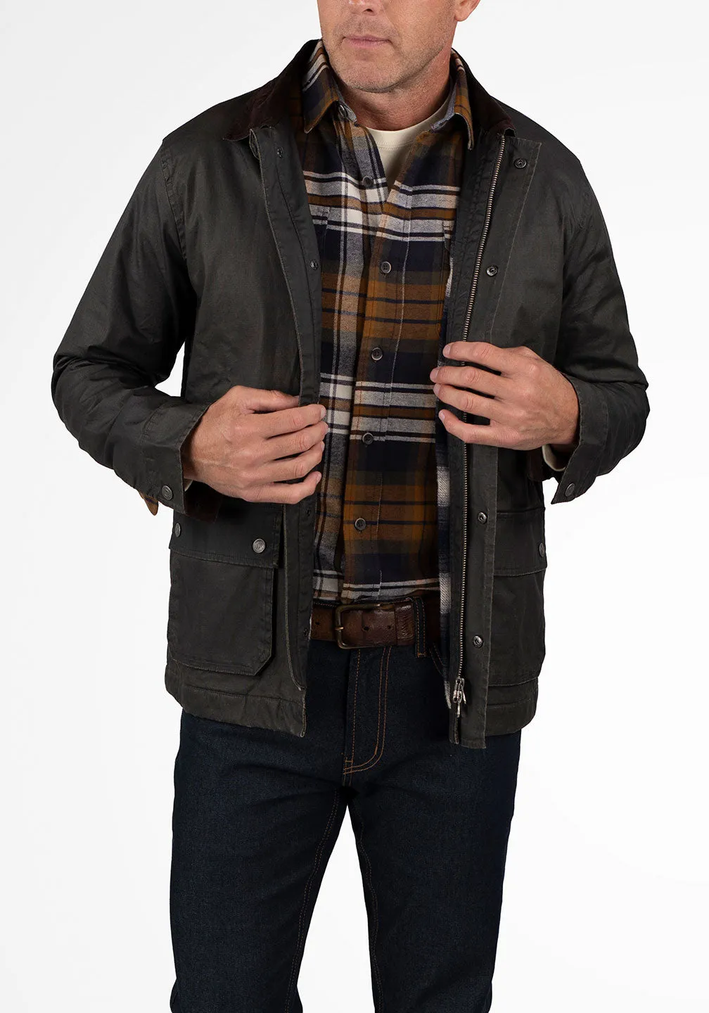 Heritage Waxed Canvas Zipped Jacket