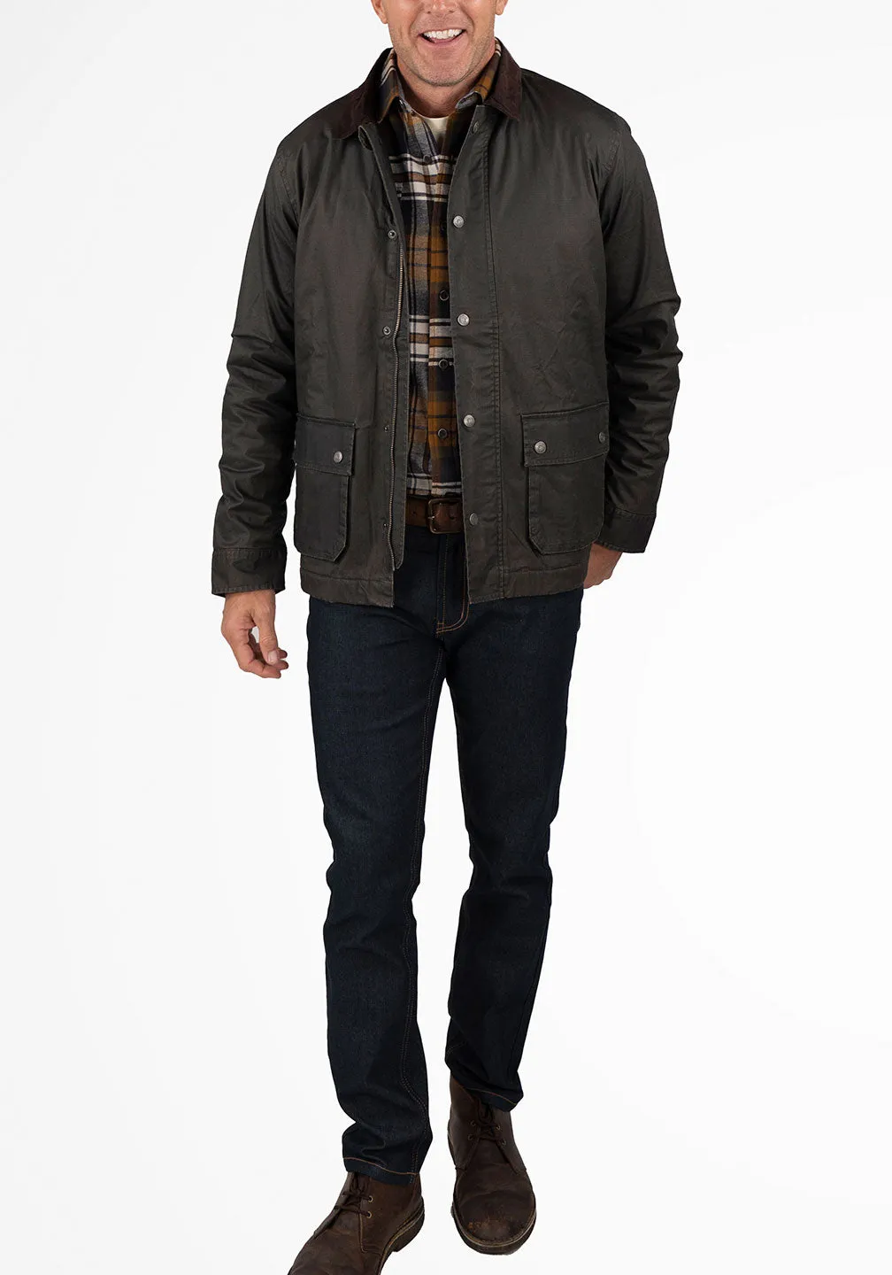 Heritage Waxed Canvas Zipped Jacket