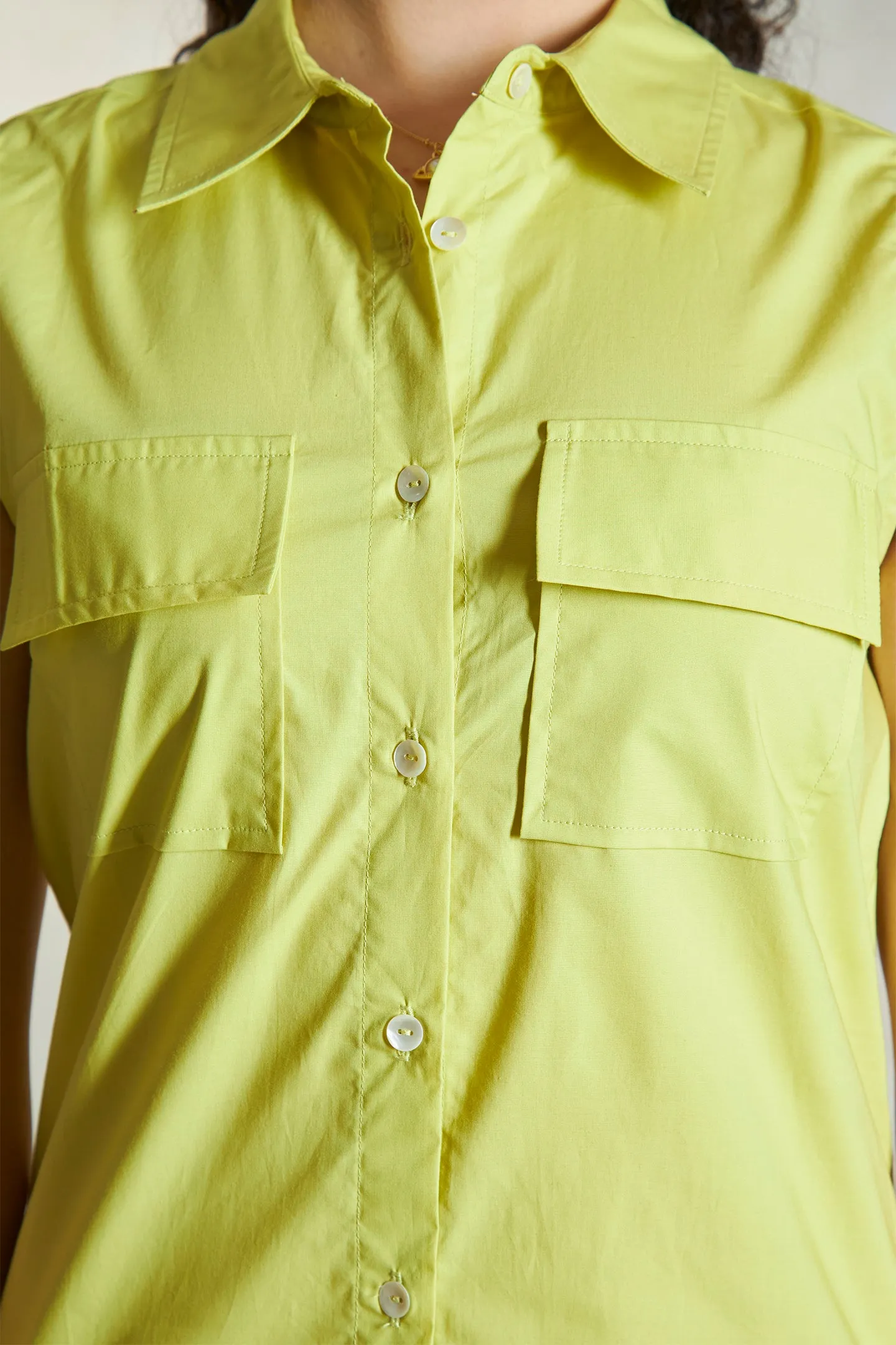 Marvina|Cotton Shirt Dress