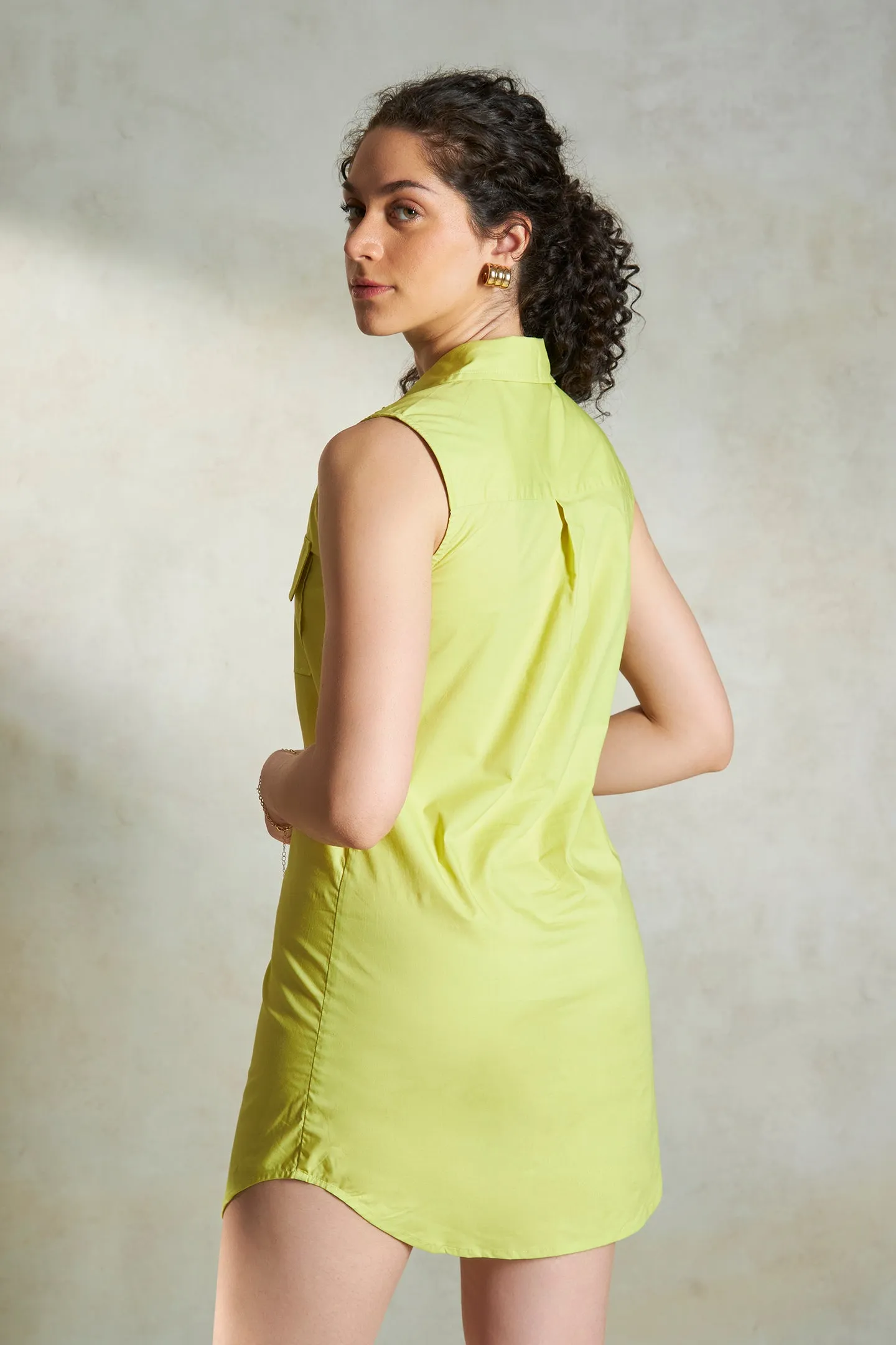 Marvina|Cotton Shirt Dress