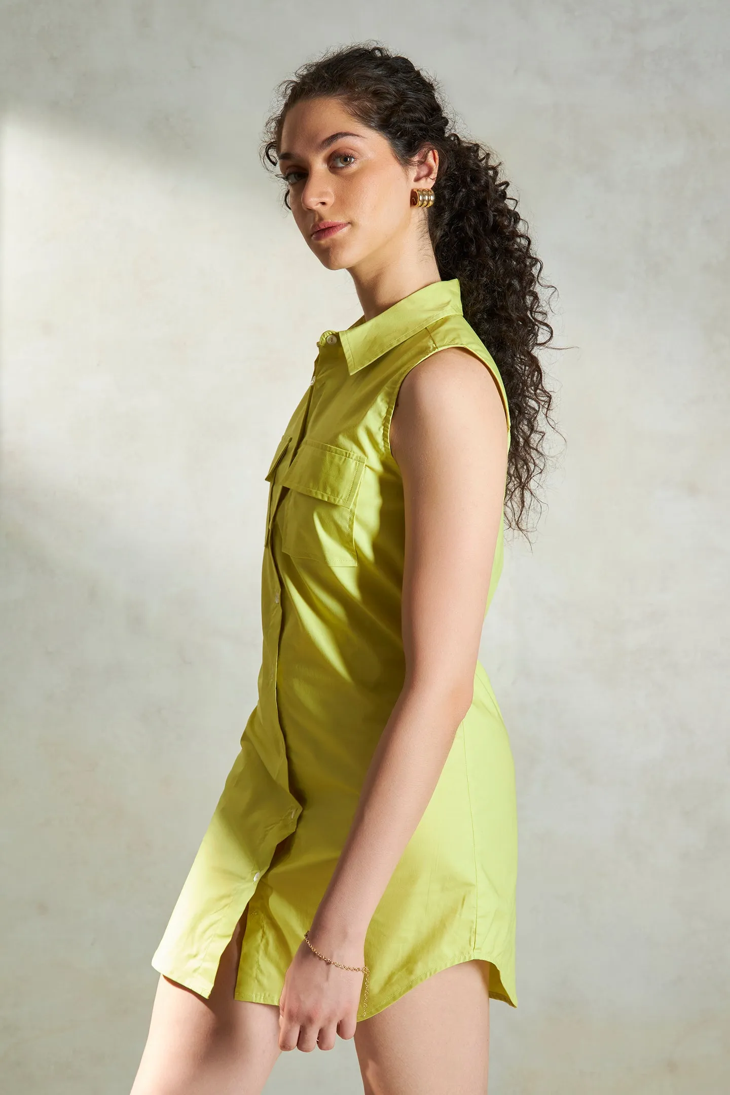 Marvina|Cotton Shirt Dress