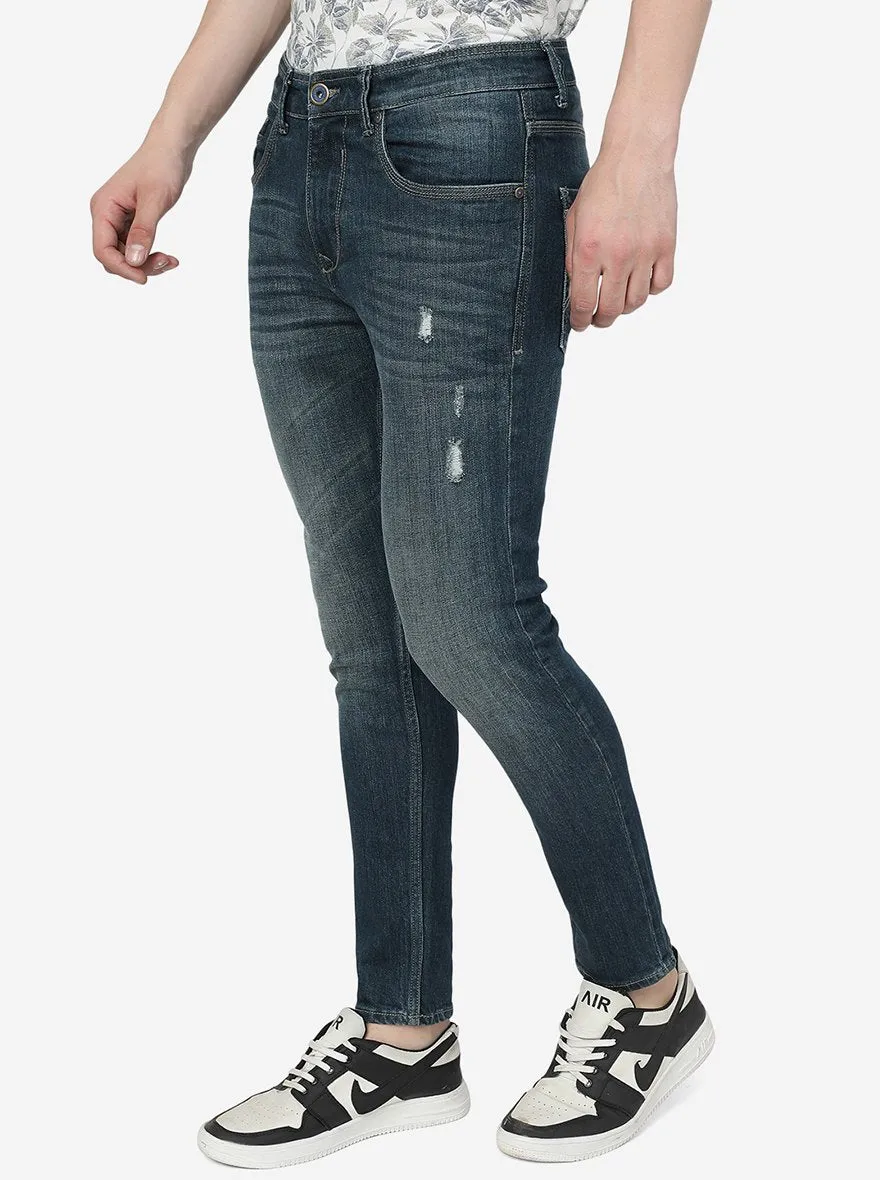 Olive Blue Washed Rider Fit Jeans | JadeBlue