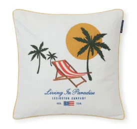 Paradise 50x50cm Filled Cushion White and Multi