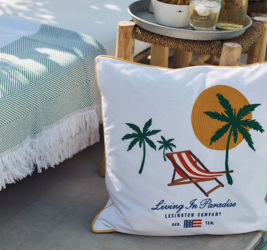 Paradise 50x50cm Filled Cushion White and Multi