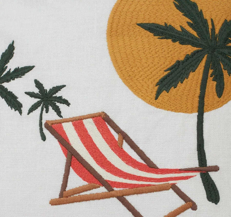 Paradise 50x50cm Filled Cushion White and Multi