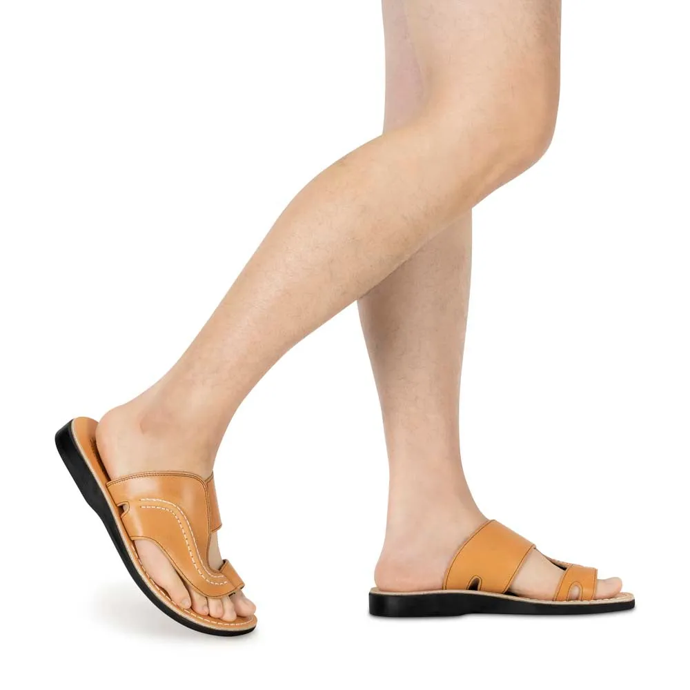 Peter - Leather Toe Strap Sandal | Tan