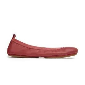 Samara Foldable Ballet Flat in Rust Leather