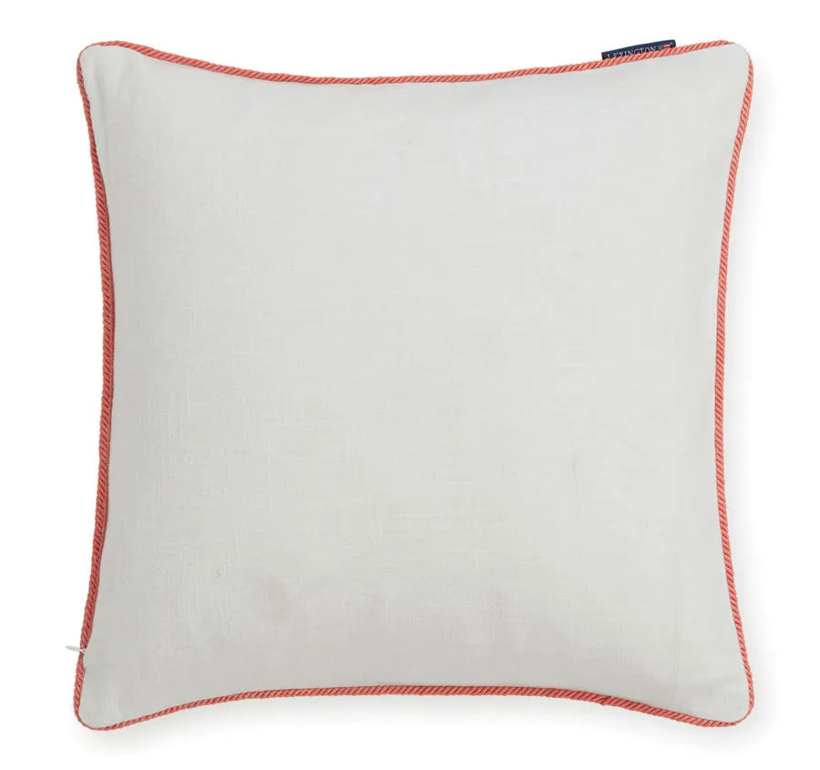 Sun 50x50cm Filled Cushion White and Coral